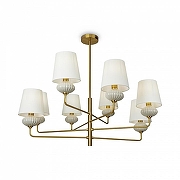 Люстра на штанге Freya Ceramics FR2029PL-08BS цвет плафона/подвески Белый, цвет арматуры Белый, Латунь-3
