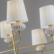 Люстра на штанге Freya Ceramics FR2029PL-08BS цвет плафона/подвески Белый, цвет арматуры Белый, Латунь-6