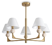 Люстра на штанге Freya Riley FR2043CL-05BS цвет латунь