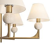 Люстра на штанге Freya Riley FR2043CL-05BS цвет плафона/подвески Белый, цвет арматуры Латунь-3