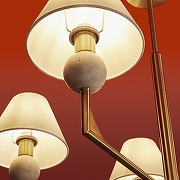 Люстра на штанге Freya Riley FR2043CL-05BS цвет плафона/подвески Белый, цвет арматуры Латунь-6