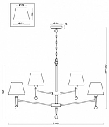 Люстра Freya Rosemary FR2190PL-12N цвет плафона/подвески Белый, цвет арматуры Никель-5