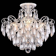 Люстра на штанге Freya Chabrol FR2302CL-04S цвет серебро белое-3