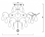 Люстра на штанге Freya Chabrol FR2302CL-04S цвет плафона/подвески Прозрачный, Серебро, цвет арматуры Серебро-6