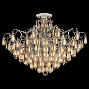 Люстра на штанге Freya Chabrol FR2302-CL-09-WG цвет белый с золотой патиной-1