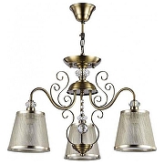 Люстра Freya Driana FR2405-PL-03-BZ цвет плафона/подвески Бежевый, Прозрачный, цвет арматуры Бронза, Прозрачный-1