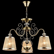 Люстра Freya Driana FR2405-PL-03-BZ цвет плафона/подвески Бежевый, Прозрачный, цвет арматуры Бронза, Прозрачный-3