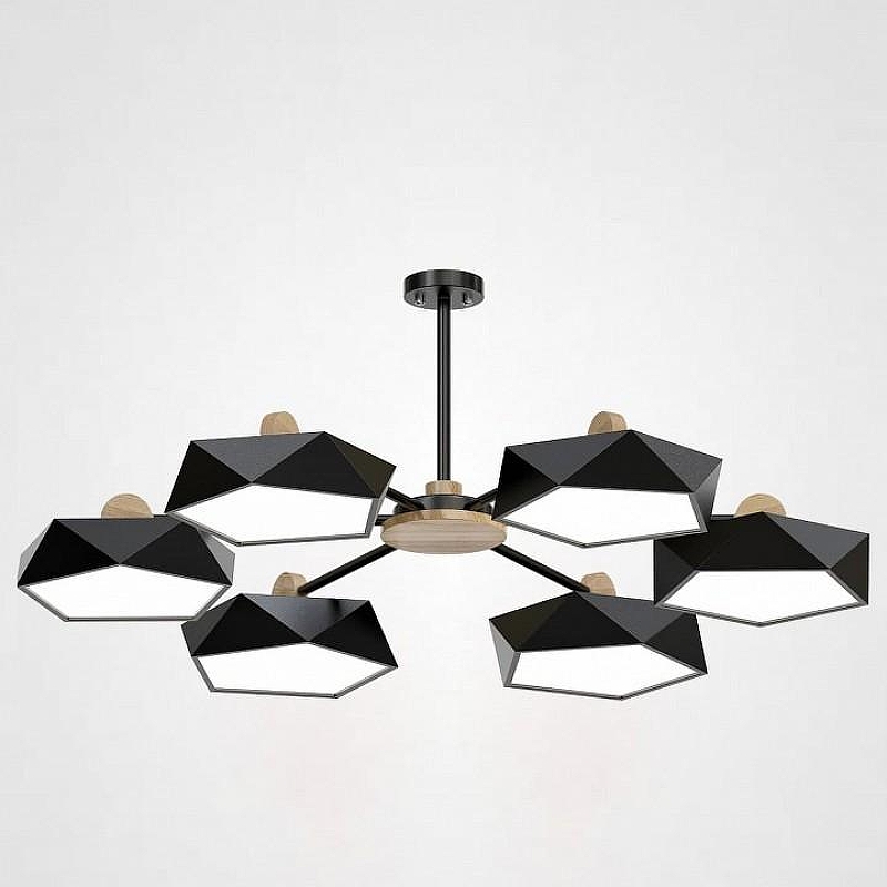 Люстра на штанге Imperiumloft Geometric Черная GEOMETRIC-CH01 