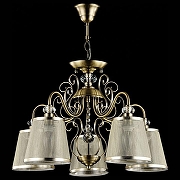 Люстра Freya Driana FR2405-PL-05-BZ цвет плафона/подвески Бежевый, Прозрачный, цвет арматуры Бронза, Прозрачный-2