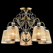 Люстра Freya Driana FR2405-PL-05-BZ цвет плафона/подвески Бежевый, Прозрачный, цвет арматуры Бронза, Прозрачный-3