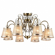 Люстра Freya Driana FR2405-PL-08-BZ цвет плафона/подвески Бежевый, Прозрачный, цвет арматуры Бронза, Прозрачный