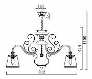 Люстра Freya Driana FR2405-PL-08-BZ цвет плафона/подвески Бежевый, Прозрачный, цвет арматуры Бронза, Прозрачный-6