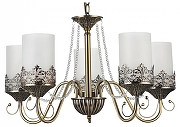 Люстра Freya Sherborne FR2563-PL-05-BZ цвет плафона/подвески Белый, цвет арматуры Бронза