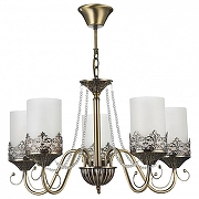 Люстра Freya Sherborne FR2563-PL-05-BZ цвет плафона/подвески Белый, цвет арматуры Бронза-1