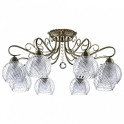 Люстра Freya Nella FR2662-PL-08-BZ цвет плафона/подвески Прозрачный, цвет арматуры Бронза