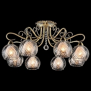 Люстра Freya Nella FR2662-PL-08-BZ цвет плафона/подвески Прозрачный, цвет арматуры Бронза-1