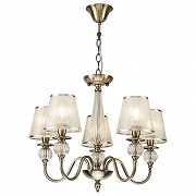 Люстра Freya Inessa FR2685PL-05BZ цвет плафона/подвески Бежевый, цвет арматуры Бронза, Прозрачный-1