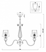Люстра Freya Inessa FR2685PL-07BZ цвет плафона/подвески Бежевый, цвет арматуры Бронза, Прозрачный-4