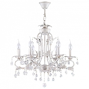 Люстра Freya Dezi FR3040-PL-06-WG цвет плафона/подвески Прозрачный, цвет арматуры Белый, Золото-1