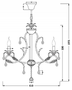 Люстра Freya Dezi FR3040-PL-06-WG цвет плафона/подвески Прозрачный, цвет арматуры Белый, Золото-4
