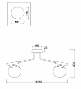 Люстра Freya Paolina FR5011CL-05B цвет плафона/подвески Белый, цвет арматуры Черный-2