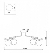 Люстра Freya Paolina FR5011CL-08B цвет плафона/подвески Белый, цвет арматуры Черный-2