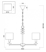 Люстра Freya Tiana FR5015PL-05G цвет плафона/подвески Бежевый, цвет арматуры Золото, Белый, Мрамор-3
