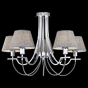 Люстра на штанге Freya Felisa FR5019CL-05CH цвет плафона/подвески Бежевый, цвет арматуры Хром-1