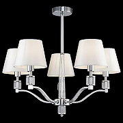 Люстра на штанге Freya Clarissa FR5020PL-05CH цвет плафона/подвески Белый, цвет арматуры Прозрачный, Хром-1