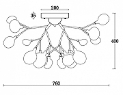 Люстра Freya Florencia FR5049CL-27B цвет плафона/подвески Прозрачный, цвет арматуры Черный-4