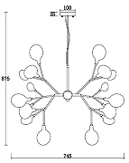 Люстра Freya Florencia FR5049PL-27B цвет плафона/подвески Прозрачный, цвет арматуры Черный-4