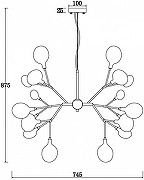 Люстра Freya Florencia FR5049PL-27G цвет плафона/подвески Белый, цвет арматуры Золото-4