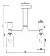 Люстра Freya Isla FR5094PL-05G цвет плафона/подвески Оранжевый, цвет арматуры Латунь-1