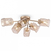Люстра Freya Isabella FR5095CL-06G цвет плафона/подвески Оранжевый, цвет арматуры Латунь
