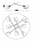 Люстра Freya Isabella FR5095CL-08G цвет плафона/подвески Оранжевый, цвет арматуры Латунь-2