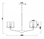 Люстра Freya Karen FR5096PL-05CH цвет плафона/подвески Светло-серый, цвет арматуры Хром-5