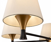 Люстра на штанге Freya Perfetto FR5098PL-05BBS цвет плафона/подвески Бежевый, цвет арматуры Латунь, Черный-1