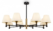 Люстра на штанге Freya Perfetto FR5098PL-08BBS цвет плафона/подвески Бежевый, цвет арматуры Латунь, Черный