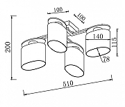 Люстра Freya Bice FR5101-CL-04-CN цвет плафона/подвески Белый, цвет арматуры Хром-7