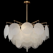 Люстра на штанге Freya Porto FR5104PL-06BS цвет плафона/подвески Белый, цвет арматуры Латунь-1