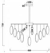 Люстра на штанге Freya Porto FR5104PL-06BS цвет плафона/подвески Белый, цвет арматуры Латунь-4