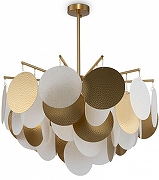 Люстра на штанге Freya Porto FR5104PL-06BS2 цвет плафона/подвески Белый, Латунь, цвет арматуры Латунь