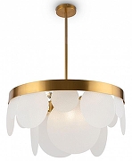 Люстра на штанге Freya Porto FR5104PL-08BS3 цвет плафона/подвески Белый, цвет арматуры Латунь