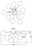 Люстра Freya Alexis FR5120CL-09G цвет плафона/подвески Белый, цвет арматуры Золото-1