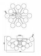 Люстра Freya Alexis FR5120CL-12G цвет плафона/подвески Белый, цвет арматуры Латунь-1