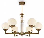 Люстра на штанге Freya Bolas FR5185PL-06BS цвет плафона/подвески Белый, цвет арматуры Латунь