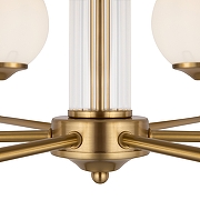 Люстра на штанге Freya Bolas FR5185PL-06BS цвет плафона/подвески Белый, цвет арматуры Латунь-2