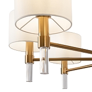 Люстра Freya Lino FR5186PL-08BS цвет плафона/подвески Белый, цвет арматуры Латунь, Прозрачный-2