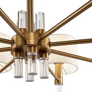 Люстра Freya Lino FR5186PL-08BS цвет плафона/подвески Белый, цвет арматуры Латунь, Прозрачный-3