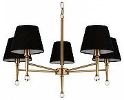 Люстра Freya Rosemary FR5190PL-05BS цвет плафона/подвески Черный, цвет арматуры Латунь